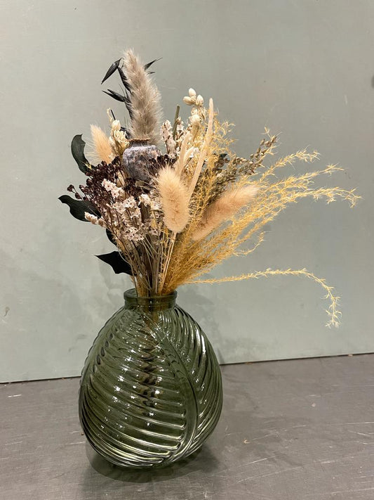 Vase fleuri - fleurs séchées
