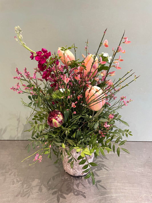 Bouquet piqué coloré - fleurs de saison