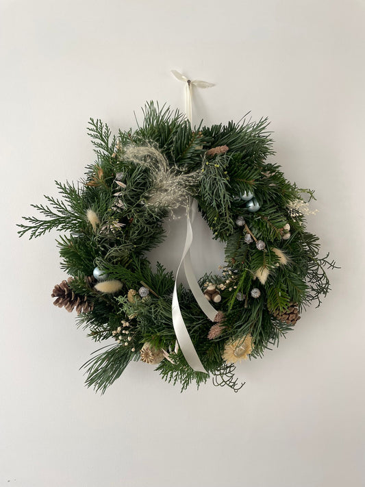 Couronne de Noël - blanc