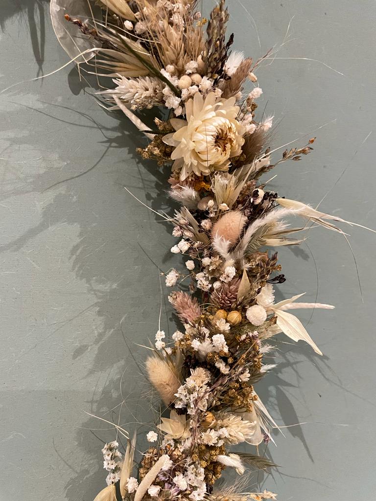 Couronne XL en fleurs séchées - à suspendre