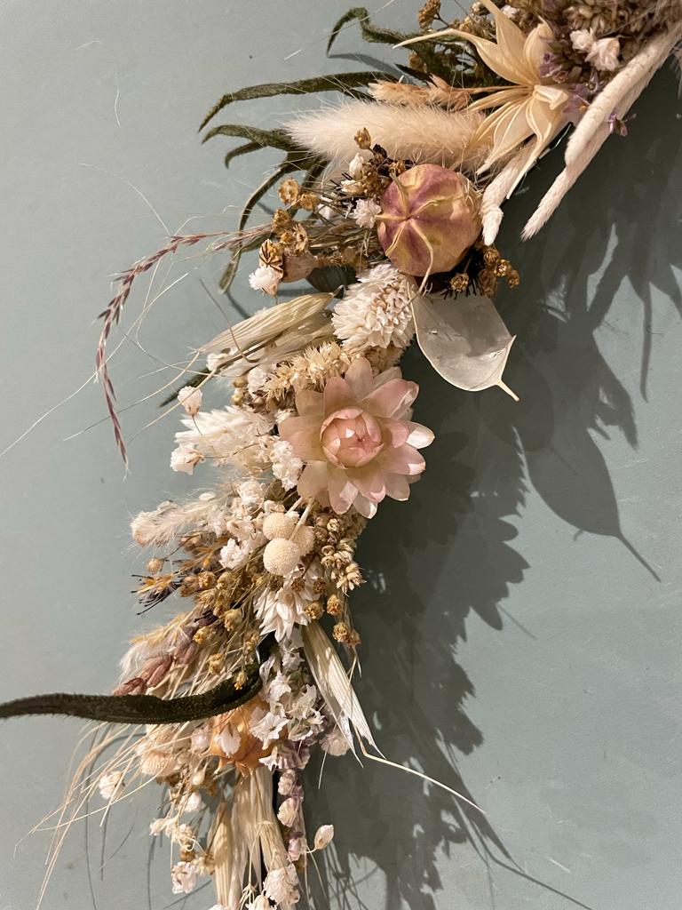 Couronne XL en fleurs séchées - à suspendre
