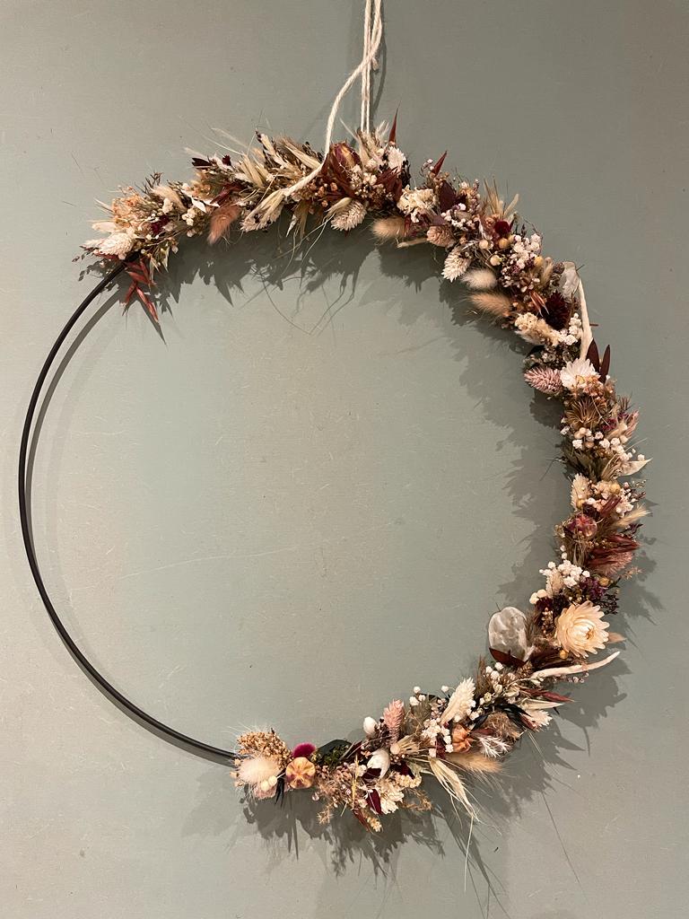 Couronne XL en fleurs séchées - à suspendre