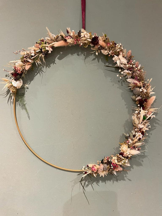 Couronne XL en fleurs séchées - à suspendre