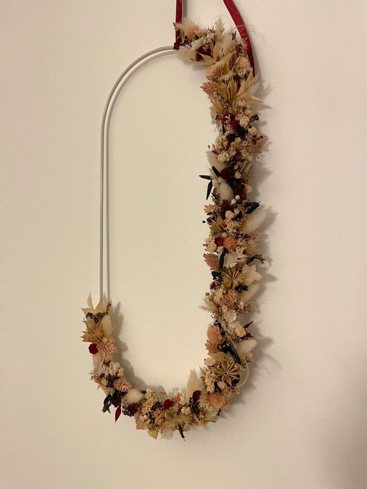 Couronne ovale - fleurs séchées