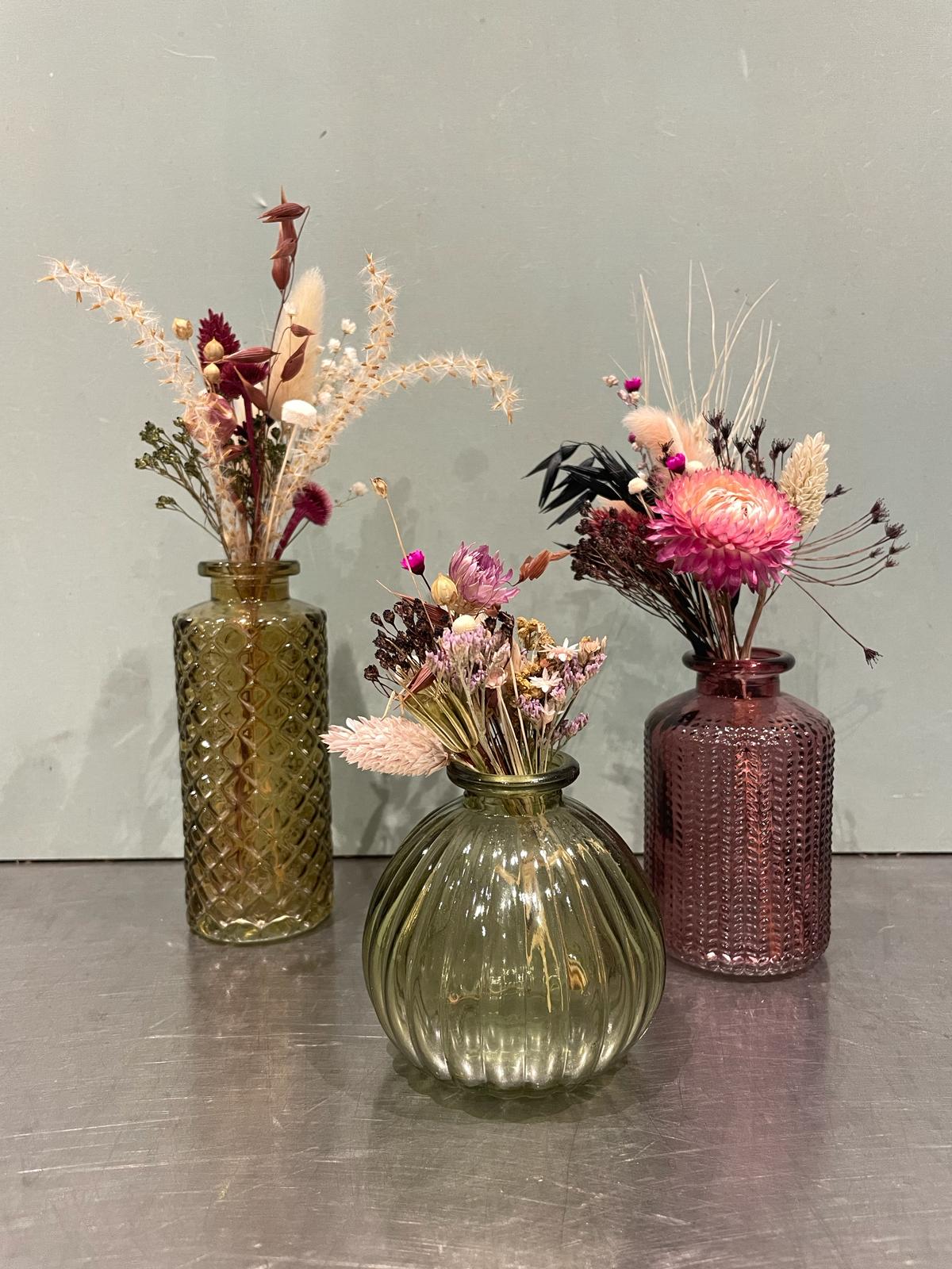 Vases fleuris - fleurs séchées