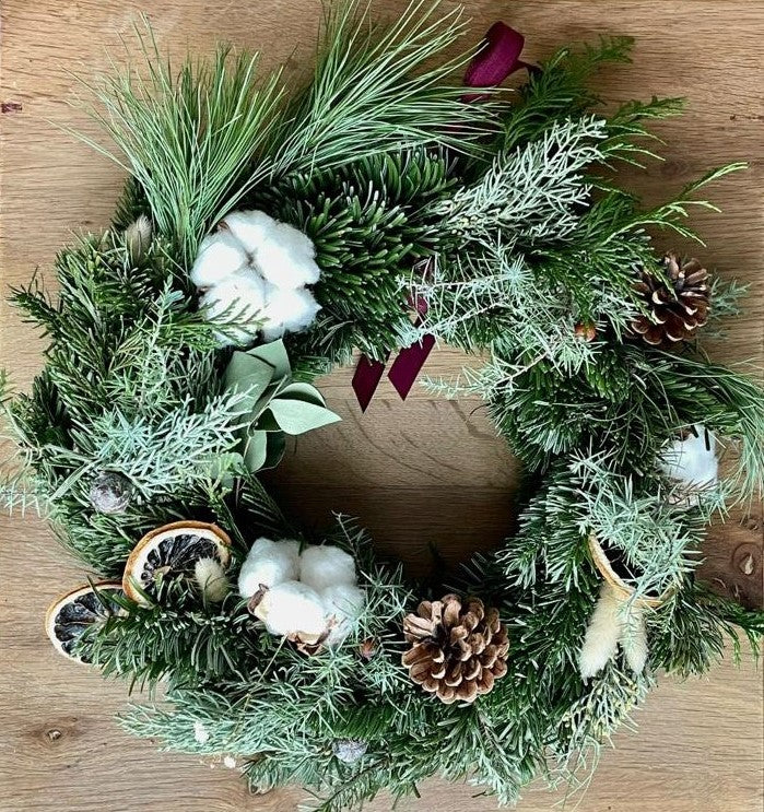 Atelier couronne de Noël