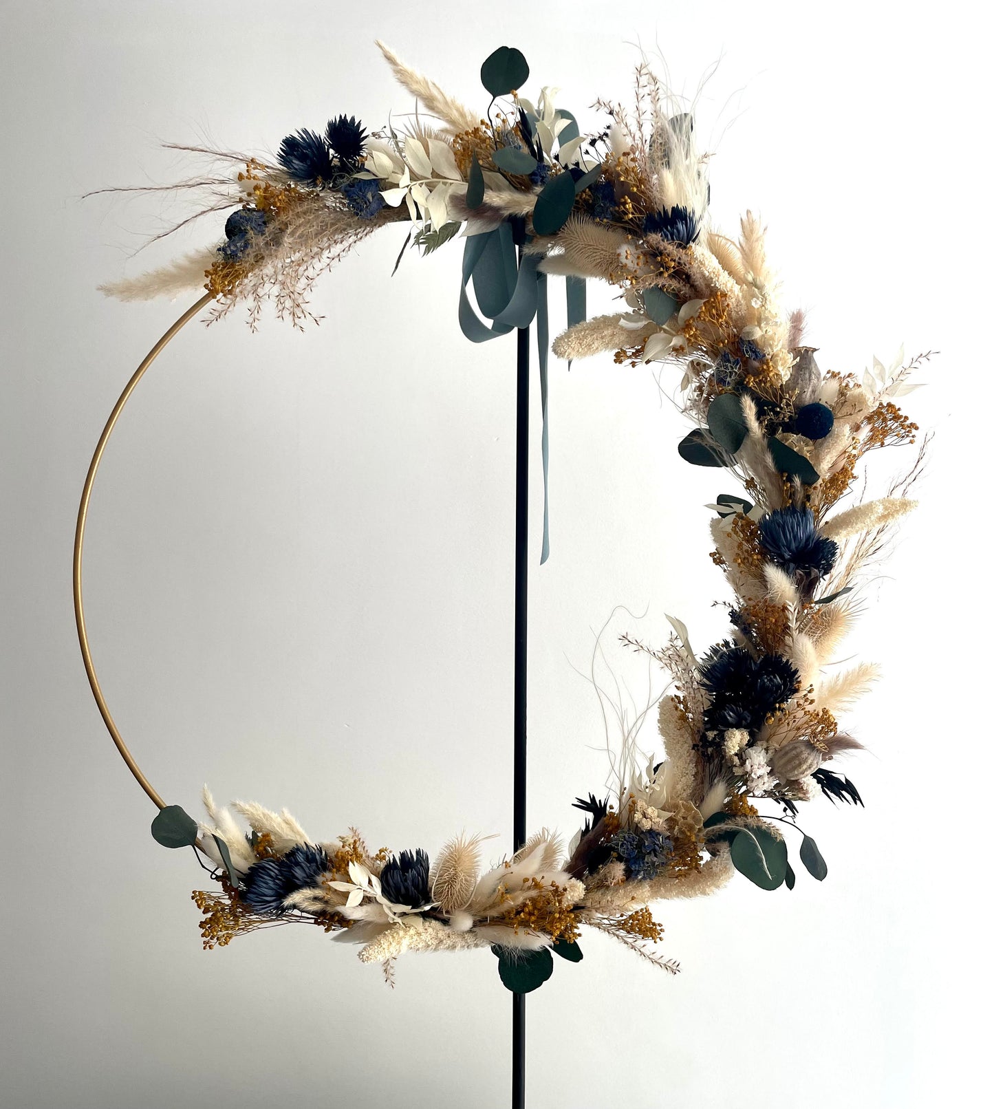 Couronne XXL en fleurs séchées