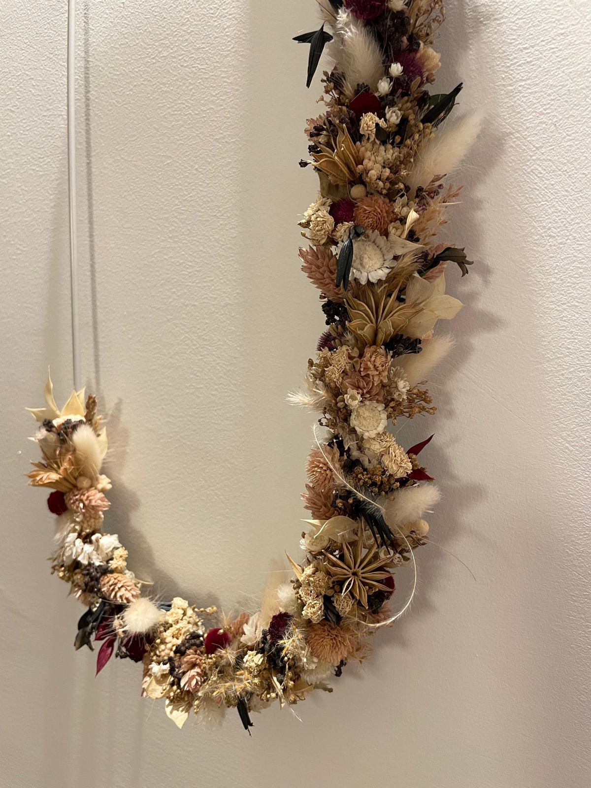 Couronne ovale - fleurs séchées