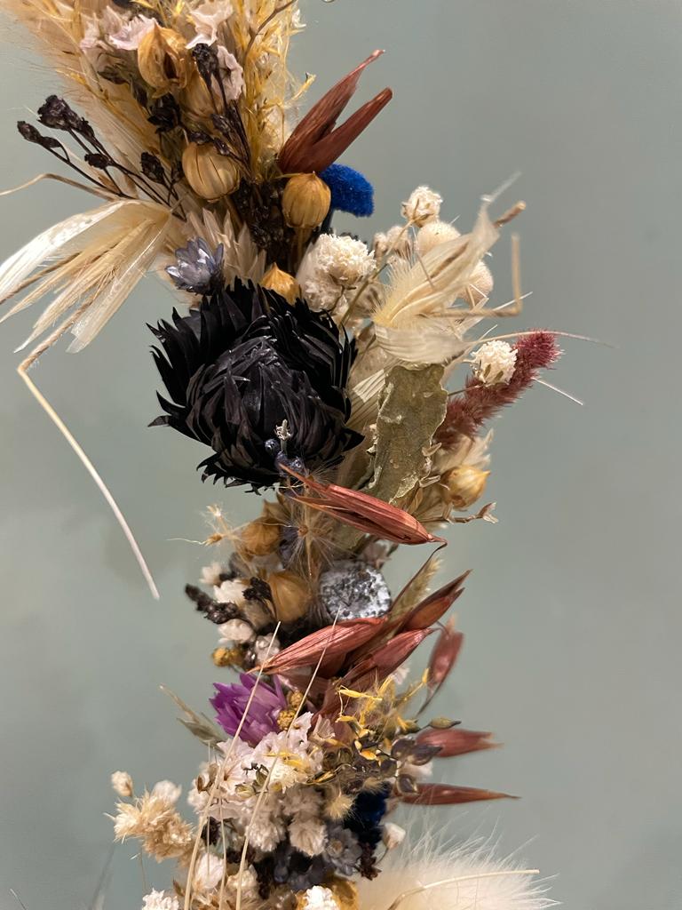 Couronne fleurs séchées - à poser