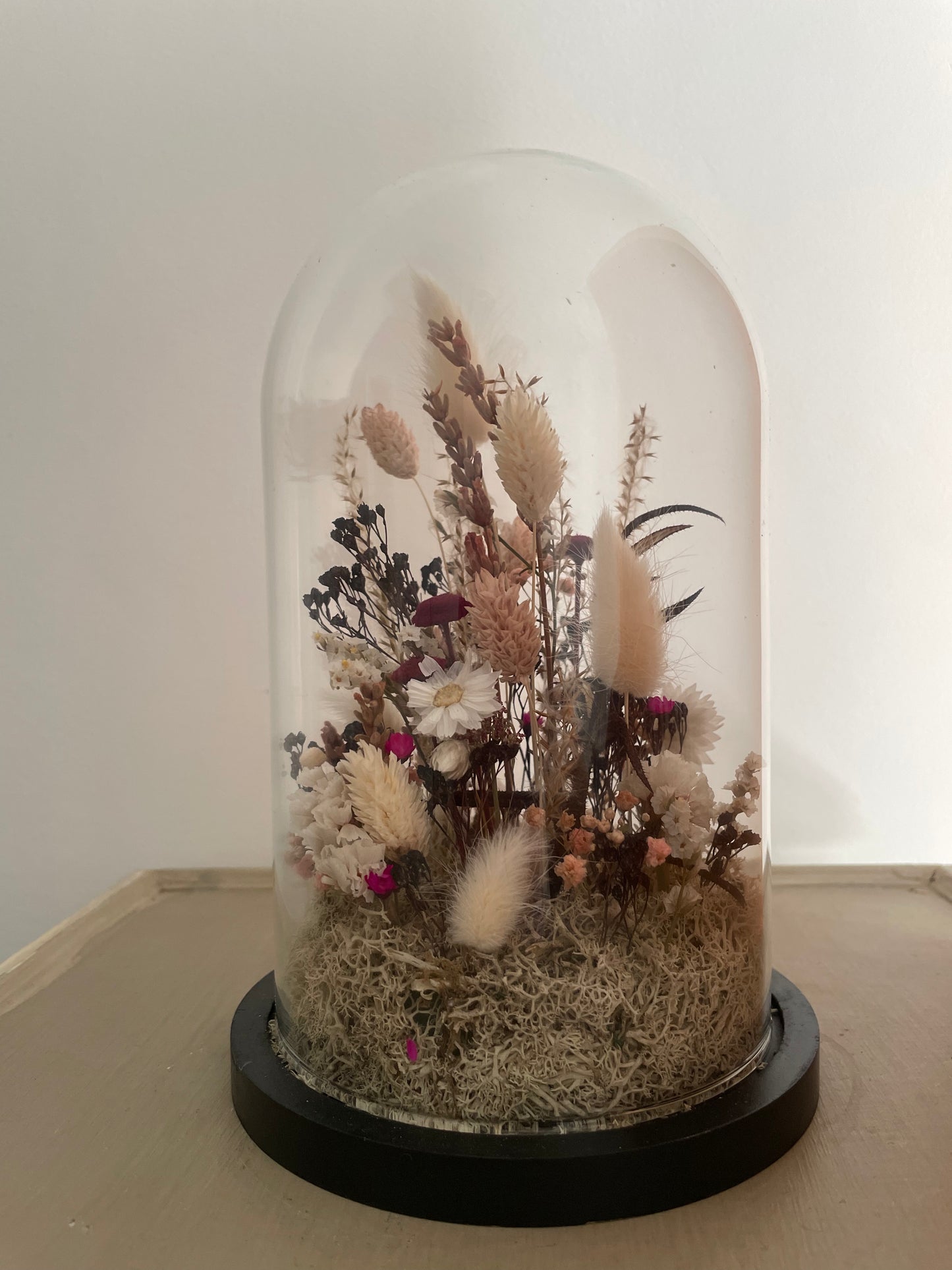 Globe fleuri en fleurs séchées