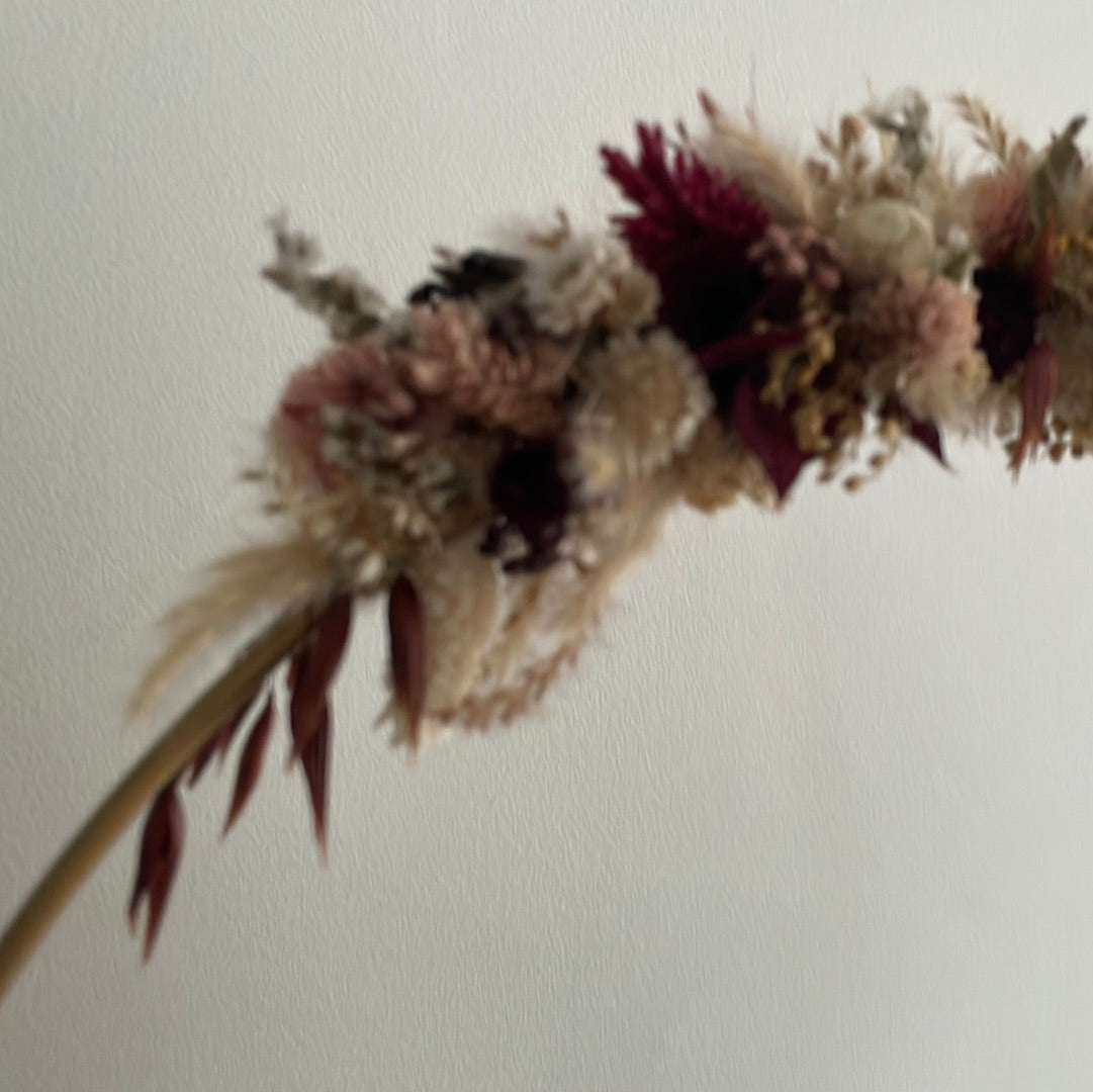 Couronne fleurs séchées - à poser
