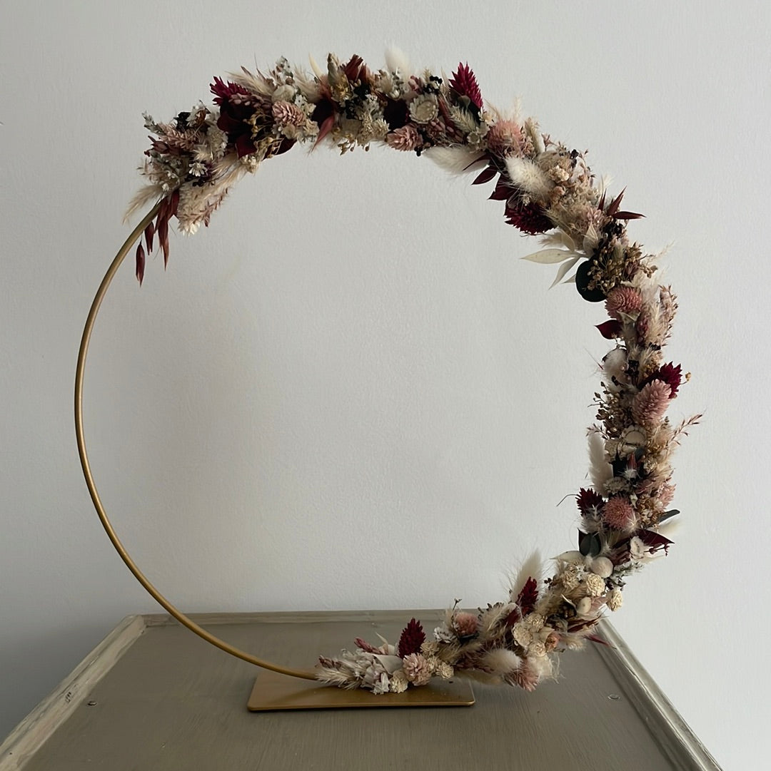 Couronne fleurs séchées - à poser