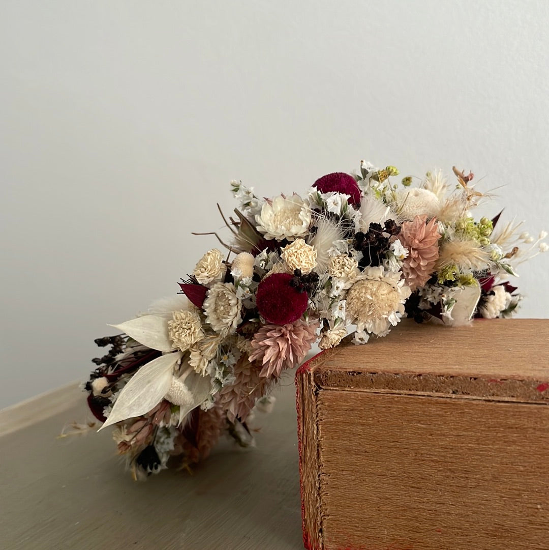 Bracelet fleuri - en fleurs séchées