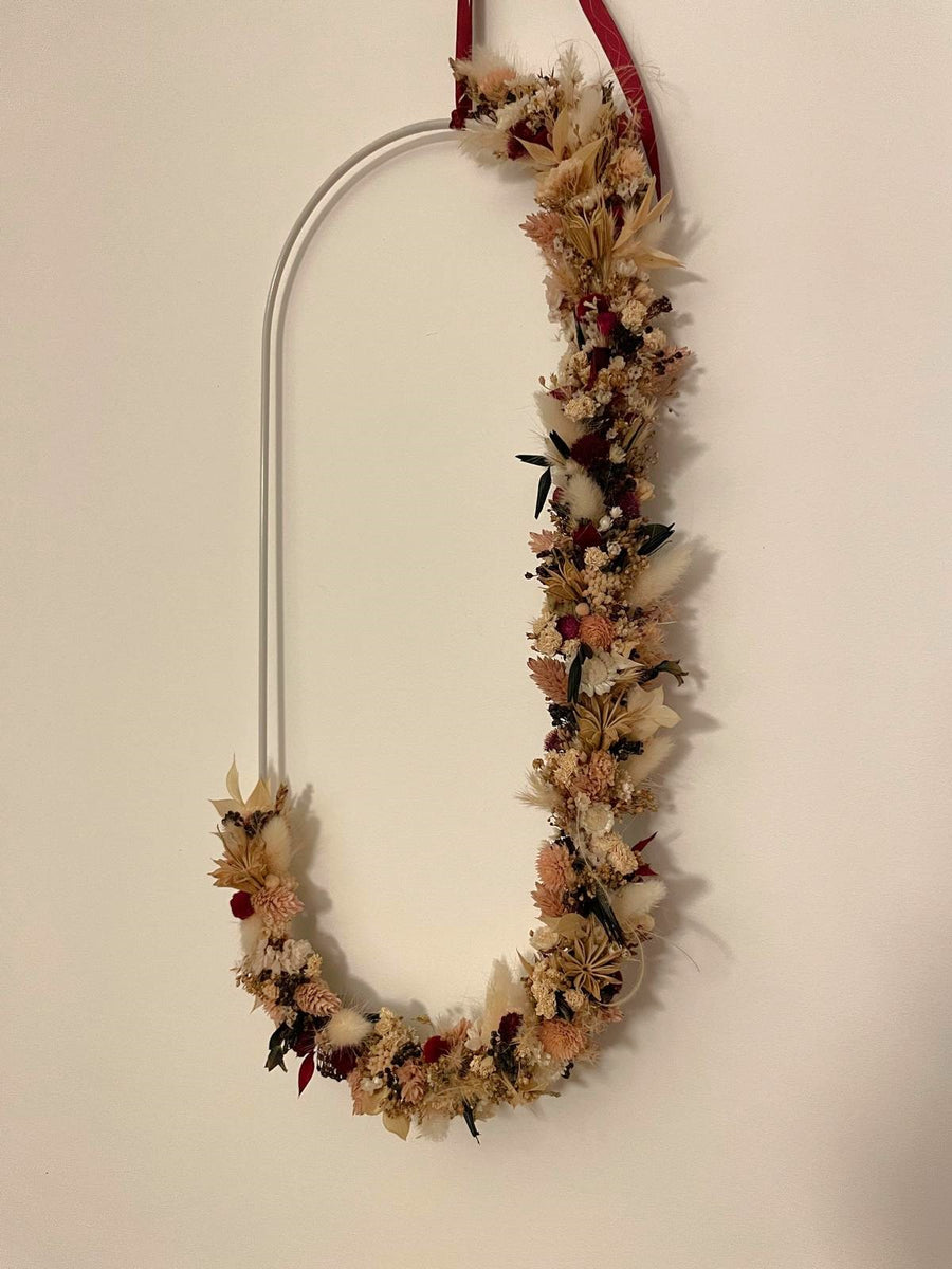 Couronne ovale - fleurs séchées