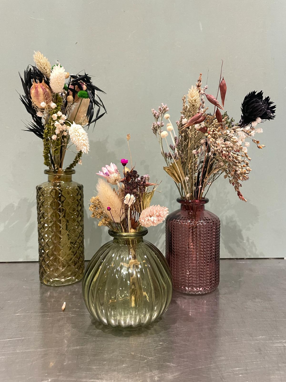 Vases fleuris - fleurs séchées