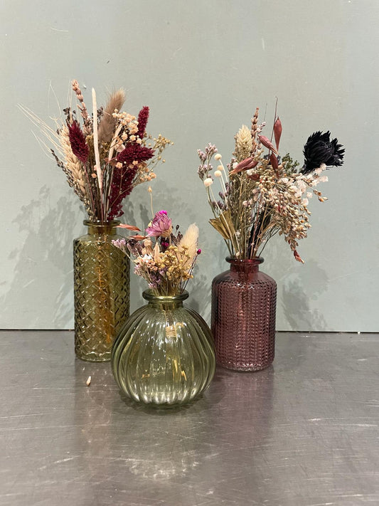 Vases fleuris - fleurs séchées