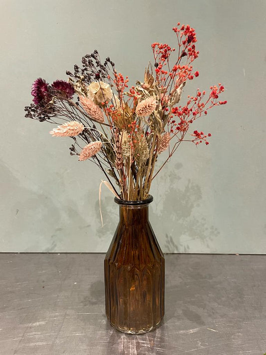 Vase fleuri - fleurs séchées