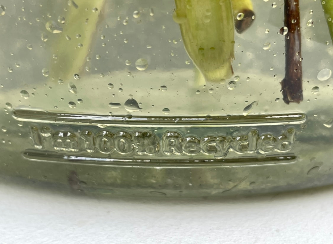 Vase en verre recyclé - vert d'eau